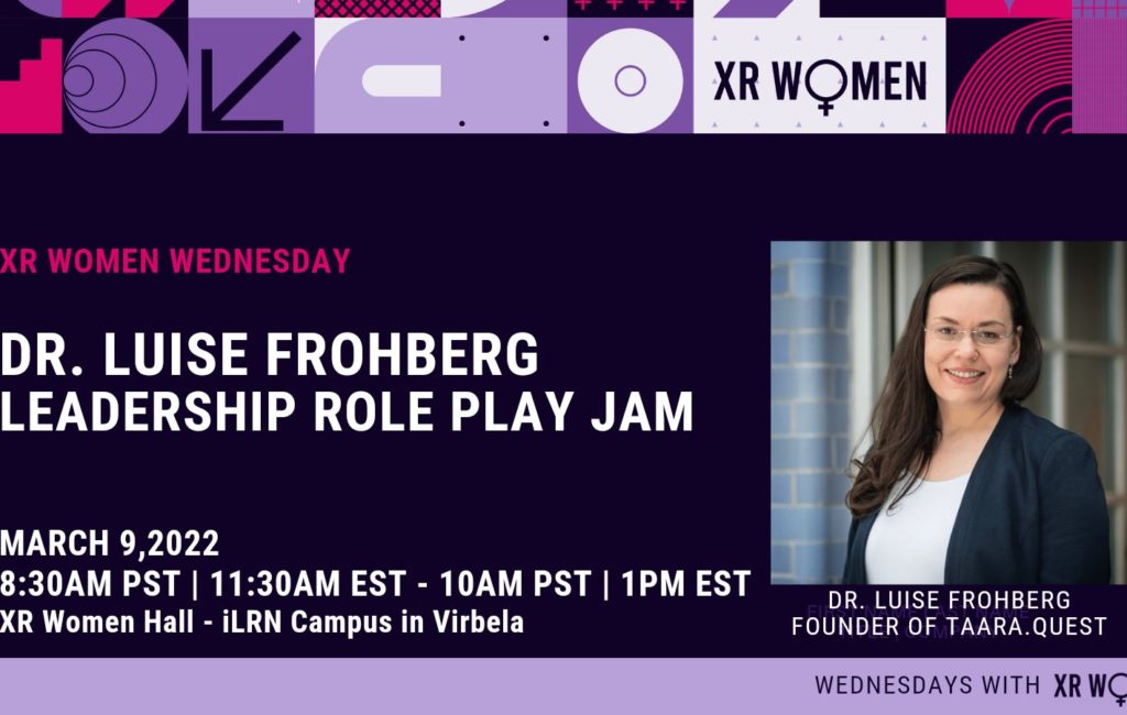 XR Women Wednesday – Leadership Role Play Jam